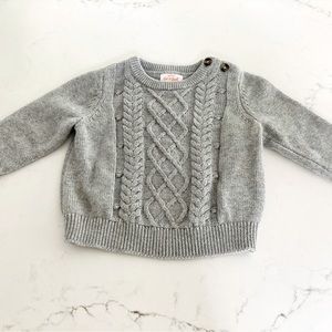 Cat and Jack Gray Sweater-3-6 M